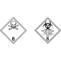 &eacute;tiquettes d'exp&eacute;dition TMD, Classe 6,1, Substances toxiques, Papier FMT Sales Ltd