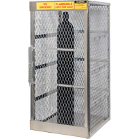 Aluminum LPG Cylinder Locker Storage, 10 Cylinder Capacity, 30" W x 32" D x 65" H, Silver FMT Sales Ltd