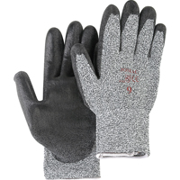 Gants de tricot poivre & sel avec rev&ecirc;tement de paume noir, Taille Petit/7, Rev&ecirc;tement Polyur&eacute;thane, Enveloppe en PEHP, ANSI/ISEA 105 niveau 2 FMT Sales Ltd