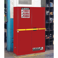 Armoire de rangement haute s&eacute;curit&eacute; avec barre en acier pour produits inflammables, 45 gal., 2 tablettes FMT Sales Ltd