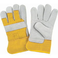 Premium Winter-Lined Fitters Gloves, Medium, Split Cowhide Palm, Foam Fleece Inner Lining FMT Sales Ltd