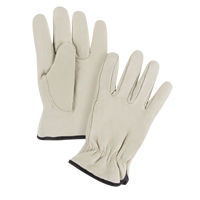 Gants de conducteur doubl&eacute;s pour l'hiver, Petit, Paume en Cuir fleur de vache, Molleton FMT Sales Ltd