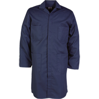 Lab Coat, Poly-Cotton, 46, Navy Blue FMT Sales Ltd