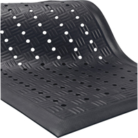 Cushion Station Mats, Slotted, 2' x 3-1/5' x 9/16", Black, Nitrile FMT Sales Ltd