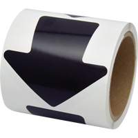 D&eacute;calcomanie en couleur pour le marquage des planchers, Fl&egrave;che, 4" lo x 4" la, Noir, Vinyle FMT Sales Ltd