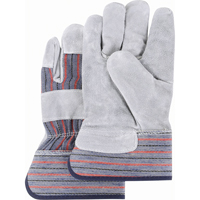Split Back Premium Quality Fitters Gloves, Medium, Split Cowhide Palm, Cotton Inner Lining FMT Sales Ltd