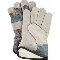 Winter-Lined Fitters Gloves, Large, Split Cowhide Palm, Cotton Fleece Inner Lining FMT Sales Ltd