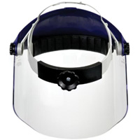 Ratchet Headgear with Faceshield, Polycarbonate, Ratchet Suspension FMT Sales Ltd