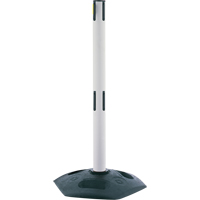Poteau receveur robuste &agrave; ligne double, Hauteur de 38", Blanc FMT Sales Ltd