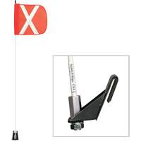 Safety Whip&reg; Light-Duty Whips, Window Mount, 5' High, Orange FMT Sales Ltd