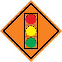 Stop Light Roll-Up Traffic Sign, 29-1/2" x 29-1/2", Vinyl, Pictogram FMT Sales Ltd