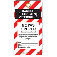 Lockout Tags, Plastic, 3" W x 5-3/4" H, French FMT Sales Ltd