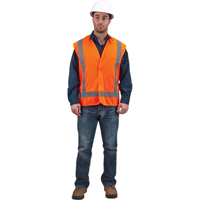 Veste de s&eacute;curit&eacute; pour la circulation, Orange haute visibilit&eacute;, Moyen, Polyester FMT Sales Ltd