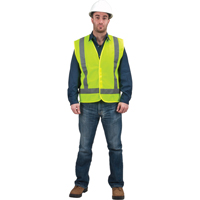 Veste de s&eacute;curit&eacute; pour la circulation, Jaune lime haute visibilit&eacute;, Grand, Polyester FMT Sales Ltd