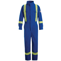 Flame-Resistant Premium Coveralls with Reflective Trim, Size 38, Royal Blue, 5.1 cal/cm² FMT Sales Ltd