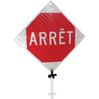 "Arr&ecirc;t" Pole Sign, 24" x 24", Aluminum, French FMT Sales Ltd