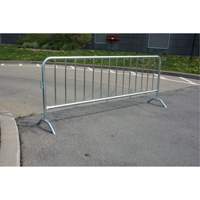 Portable Barrier, Interlocking, 102" L x 40" H, Silver FMT Sales Ltd