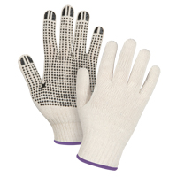 Lightweight Dotted String Knit Gloves, Poly/Cotton, Single Sided, 7 Gauge, X-Small FMT Sales Ltd