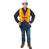 Standard-Duty Safety Vest, High Visibility Orange, Medium, Polyester FMT Sales Ltd