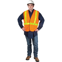 5-Point Tear-Away Traffic Safety Vest, High Visibility Orange, Medium, Polyester FMT Sales Ltd