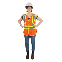 CSA Compliant High Visibility Surveyor Vest, High Visibility Orange, Medium, Polyester FMT Sales Ltd