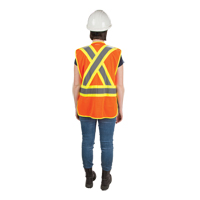 CSA Compliant High Visibility Surveyor Vest, High Visibility Orange, Medium, Polyester FMT Sales Ltd