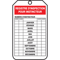 &eacute;tiquettes de s&eacute;curit&eacute; d'inspection et de contr&ocirc;le de l'&eacute;tat de l'&eacute;quipement, Papier cartonn&eacute;, 3-1/8" la x 5-7/8" h, Français FMT Sales Ltd