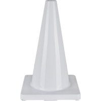 Coloured Traffic Cone, 18", White FMT Sales Ltd