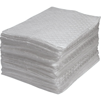 Premium Fine Fiber Sorbent Pads, Oil Only, 15" x 17", 25 gal. Absorbancy FMT Sales Ltd