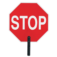 "Stop" Traffic Sign, 18" x 18", Plastic, English with Pictogram FMT Sales Ltd
