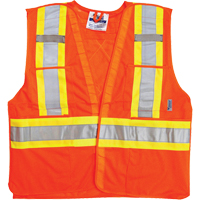 Traffic Safety Vest, High Visibility Orange, Medium/Small, Polyester FMT Sales Ltd