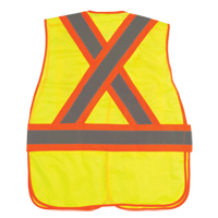 Flame-Resistant Surveyor Vest, High Visibility Lime-Yellow, Medium, Polyester FMT Sales Ltd