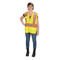 CSA Compliant High Visibility Surveyor Vest, High Visibility Lime-Yellow, Medium, Polyester FMT Sales Ltd