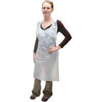 Polyethylene Aprons, Polyethylene, White, 35" W x 46" L FMT Sales Ltd