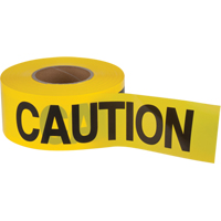 "Caution" Barricade Tape, English, 3" W x 1000' L, 1.5 mils, Black on Yellow FMT Sales Ltd