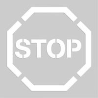 Pochoirs de marquage du sol - Stop, Pictogramme, 20" x 20" FMT Sales Ltd