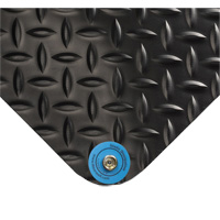 Electrically Conductive Mat No.786, 2' W x 3' L x 15/16" T, PVC, Diamond, Black FMT Sales Ltd