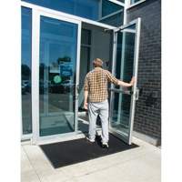Outdoor Entrance Matting, Rubber, Scraper Type, Textured Pattern, 2' x 2-2/3', Black FMT Sales Ltd