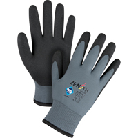 Gants enduits de premi&egrave;re qualit&eacute; ZX-30°, 8/Moyen, R&ecirc;vetement PVC, Calibre 15, Enveloppe en Nylon FMT Sales Ltd