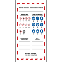 &eacute;tiquettes OTS SGH, Vinyle, Feuille, 4" lo x 2" la FMT Sales Ltd