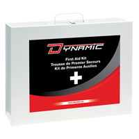 Trousse de premiers soins industrielle pour usage g&eacute;n&eacute;ral Dynamic, Dispositif m&eacute;dical Classe 1, Boîte en m&eacute;tal FMT Sales Ltd