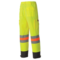 6009 Pantalon de s&eacute;curit&eacute; routi&egrave;re respirant, Polyester, T-petit, Jaune lime haute visibilit&eacute; FMT Sales Ltd