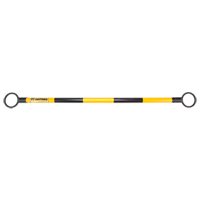 Telescopic Barricade Bar, 85" Extended Length, Black/Yellow FMT Sales Ltd