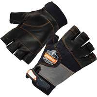 Gants demi-doigts en cuir r&eacute;duisant les impacts ProFlex 901, Petit, Paume en Cuir fleur, Poignet Boucle et crochet FMT Sales Ltd