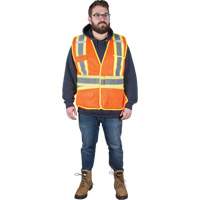 Flame-Resistant Surveyor Vest, High Visibility Orange, Medium, Polyester FMT Sales Ltd