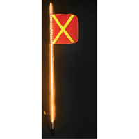 Safety Whip&reg; Heavy-Duty LED Whips, Hitch Mount, 6 High, Orange with Reflective FMT Sales Ltd