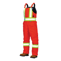 Duck Lined Safety Overalls, Cotton, Large, High Visibility Orange FMT Sales Ltd