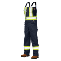 Unlined Safety Overalls, Poly-Cotton, Large, Navy Blue FMT Sales Ltd