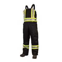 Lined Safety Overalls, Polyester/Polyurethane, Large, Black FMT Sales Ltd