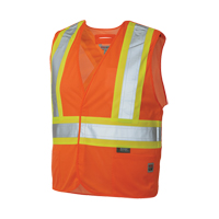 Veste de s&eacute;curit&eacute; d&eacute;tachable en cinq points, Orange haute visibilit&eacute;, Grand/T-Grand, Polyester FMT Sales Ltd